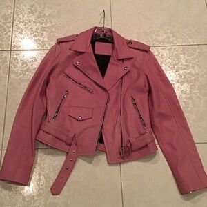 The Ragged Priest Blush Leather Jacket
